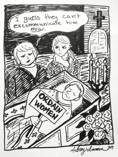 Ordain Women Funeral Comic